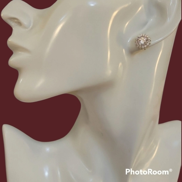 Private Label Jewelry - 3/$30 Formal Bridal Halo Crystal Nebula Post Earrings